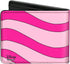 Buckle-Down Men's Disney Wallet, Bifold, Cheshire Cat Face Stripes Pinks, Vegan Leather, Multicolor, Standard Size...