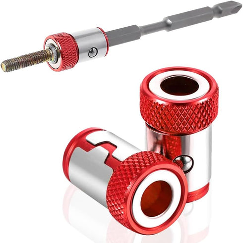 6 Pieces Bit Magnetizer Ring Magnetic Screw Holder Rings 1/4 Inch Hex Shank Carbon Steel Electric Drill and Hand Tools Screwdriver Driver Bits Mag...
