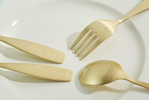 ANNOVA Kids Silverware Children's Safe Flatware Set Stainless Steel - Children Forks, Children Tablespoons, Toddler Utensils, Metal Cutlery Set fo...