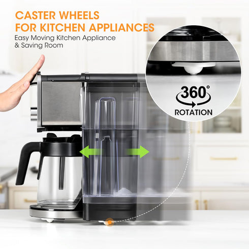 Aieve Appliance Sliders for Kitchen Appliances, 8 Pack Small Appliance Wheels, Self Adhesive Caster Wheels, Appliance Rollers, Mini Swivel Wheels ...