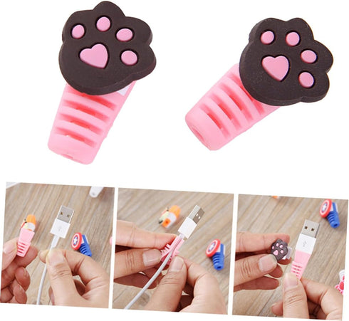 OSALADI 10 Pcs S Charger Cable Protector Cute Charger Cover Protector Mobile Cord Protector for Phone Charger Cable Ends Savers Bank Cable Saver M...