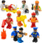 Toy People Figures with Tool for Kids Action Figures Playsets for Trains Cars Various Professions for Play House Wooden Train Track...