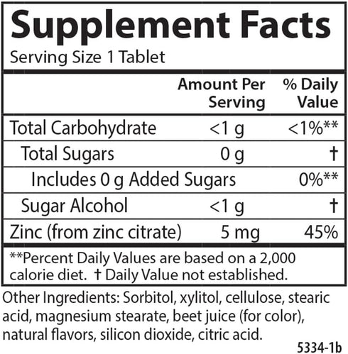 Carlson - Kid's Chewable Zinc, 5 mg, Health Support, Natural Mixed Berry Flavor, 160 Tablets...