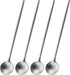 4 PCs 6.7 Inches Stainless Steel 18/10 Coffee Spoons,Matte Finish SS 304 Long Handle Coffee Stirring Spoon,Iced Tea Spoon,Espresso Mixing Spoons,C...