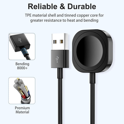 for Apple Watch Charger USB, 1.6ft iwatch Charger Fast Charging Cable, Compatible with Apple Watch Series 9 8 7 6 5 4 3 2 SE SE2 Ultra, Magnetic C...