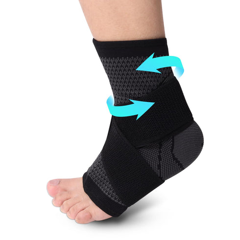 Ankle Brace, Achilles & Plantar Fasciitis Relief Compression Sleeve, Foot Brace with Ankle Support Strap for Women and Men, Heel Protector Wrap fo...