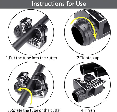 Pipe Tubing Cutter Tool 1/8 to 1-1/8 Inch Mini Pipe Cutter for Cutting Copper, Stainless Steel, Brass, PVC Plastic, Aluminum Pipe...