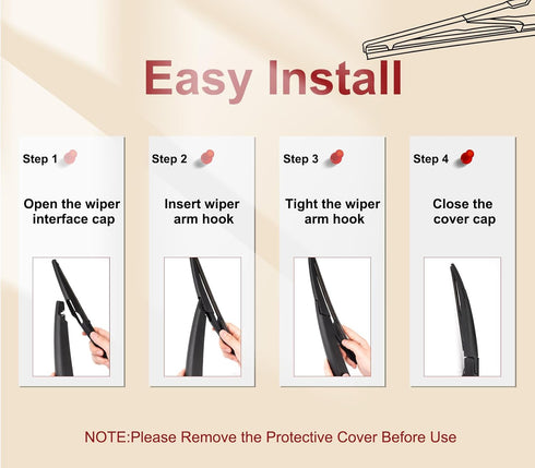 OTUAYAUTO Replacement for JEEP Renegade 2015-2021, Rear Windshield Wiper Blades - Factory OEM Style: 68256590AA...