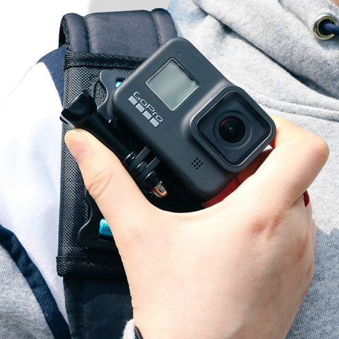 SUREWO Backpack Shoulder Strap Mount with Adjustable Shoulder Pad Compatible with GoPro Hero 12/11/10/9/8/7/6/5/4,DJI Osmo Action 4/3,AKASO/Crosst...