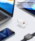 UDATON USB C Charger, Apple Watch Charger, PD Dual Port Type C Power Adapter Block Cube Compatible for New Apple Watch Series 9 8, iPhone 15/15 Pr...