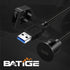 BATIGE Small USB 3.0 Male to Type C 3.0 Female Car Flush Mount Cable USB C 3.0 Panel Mount Extension Cable for Car Truck Boat Motorcycle Dashboard...