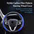 Steering Wheel Cover, Car Carbon Fiber Anti-Skid Steering Wheel Cover, Segmented Steering Wheel Protector Car Interior Accessories Suitable for Mo...