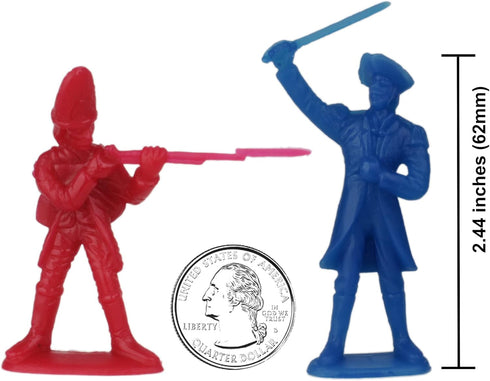 BMC Revolutionary War Plastic Army Men - 34 British, American, French Soldiers...
