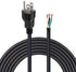 18 Gauge Replacement Power Cord?6.46Ft Cable 110V 115V 120V 125V 300V Pigtail for Appliance, NEMA 5-15P Plug US SJT 18AWG (18/3),Power Cord Replac...
