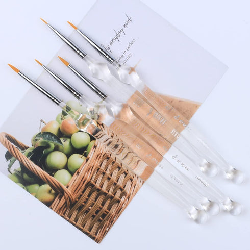 Detail Paint Brushes Set 5pcs Miniature Brushes for Fine Detailing & Art Painting, Mini Painting Brush for Acrylic, Oil, Watercolor, Gouache, Mode...