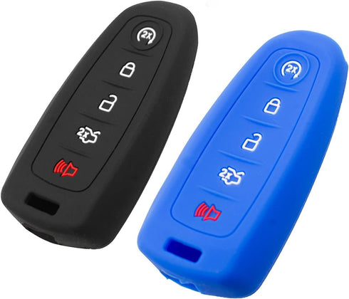 Silicone Key Fob Cover Fit for Ford C-Max Edge Escape Expedition Explorer Fiesta Flex Focus Taurus Lincoln MKS MKT MKX Navigator | Car Accessories...