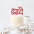 Red Glitter Happy 21st Birthday Cake Topper - 21Sign Cake Topper - Cheers to 21 Years Party Supplies - 21st Birthday Party Decorations...