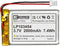 EEMB 3.7V Lithium Polymer Battery 2000mAh 103454 Lipo Rechargeable Battery Pack with Wire JST Connector for Speaker and Wireless Device- Confirm D...