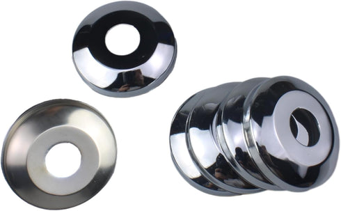 FDXGYH 6pcs Stainless Steel Arc Surface Flange Cover 1/2 inch Escutcheon Plate/Pipe Wall Cover Urinal Water Purifier Decorative Cover...