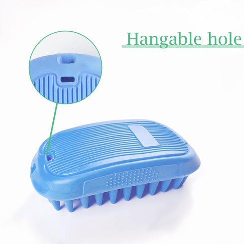 Dog Bath Brush, Pet Silicone Shampoo Brush, Rubber Shower Wash Curry Brush for Short Long Haired Dogs Cats Shedding Grooming and Massage, Pet Rubb...