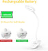 Clip on Light for Bed & Desk, Reading in Bed, Dorm, Flexible Gooseneck, Battery Operated Rechargeable Clamp Lamp for Headboard, Eye-Caring LED Lig...