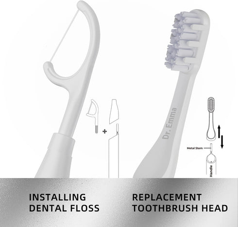 Floss Picks, Replaceable Floss Head for Electric Flosser, Flosser Kit for Teeth Cleaning, Gum Stimulator, 150 Count...