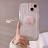 Ownest Compatible for iPhone 13 Cute 3D Pink Bowknot Slim Clear Aesthetic Design Women Teen Girls Camera Lens Protection Phone Cases Cover......