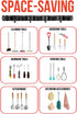 Mop and Broom Holder Wall Mount, Upgraded Broom Hanger Wall Mount, Stainless Steel Broom Organizer for Closet Garage Laundry Room Kitchen Wall Dec...
