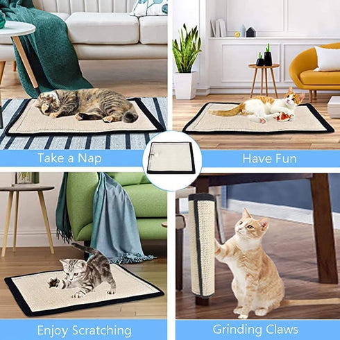 Cat Scratch Furniture Protector Natural Sisal Anti-Scratching Mat for Sofa Couch Chair - Suitable for Bed Furniture Corner Protector, and Anti Scr...
