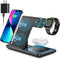 Wireless Charger, 3 in 1 Wireless Charging Station, Fast Wireless Charger Stand for iPhone 15 14 13 12 11 Pro Max XR XS 8 Plus, for Apple Watch 8 ...