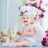 Geyoga 3 Pcs Baptism Bib for Baby Girl Baptism Candle Set Socks Pearl Headband Embroidered White Christening Outfit Bib...