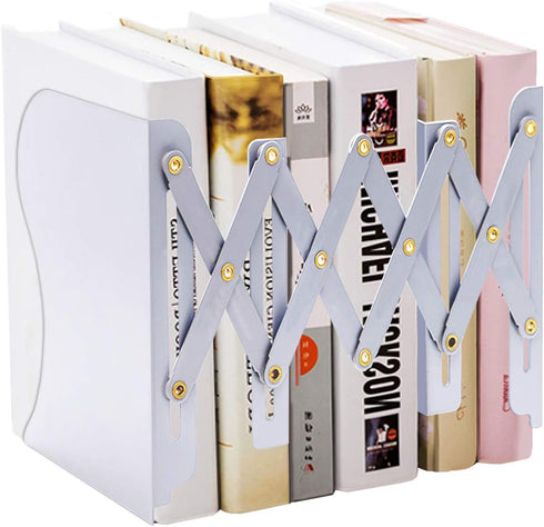 MDHAND Adjustable Bookend, Desk Magazine File Organizer Holder, Desk Organizer and Accessories for Office, Books, Papers, Extends up to 19 inches...