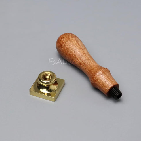 FsAlisa Wax Seal Stamp Sealing Wax Stamp Vintage Removable Brass Head Wooden Handle Great for Embellishment of Cards Envelopes, Wedding Invitation...