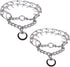 Darkyazi Durable Pinch Collar Stainless Steel Dog Adjustable Pet Training Collar for Medium Large Dogs (Small (2 Pack), Silver)...