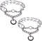 Darkyazi Durable Pinch Collar Stainless Steel Dog Adjustable Pet Training Collar for Medium Large Dogs (Medium (2 Pack), Silver)...