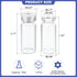 PATIKIL 10ml Sample Vials, 20 Pack Lab Empty Vials with Butyl Rubber Stopper and Crimp Top Caps Borosilicate Glass Vial, Transparent...