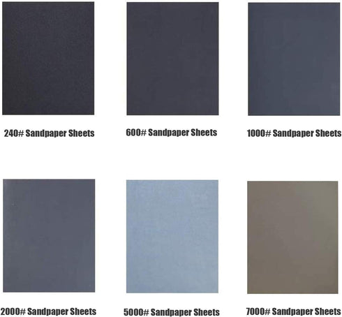 Woohome 17 PCS Resin Casting Tools Set, 3 Style File, Sand Papers, Polishing Blocks, Polishing Cloth, Scissors, Brushes for Jewelry Making Supplie...