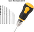 Micro Mini Hand Drill, Portable Hand Drill Tool Set with 10 Drill Bits 0.8-3.0mm Precision Pin Vise Woodworking Hand Drill for Model Jewelry Walnu...