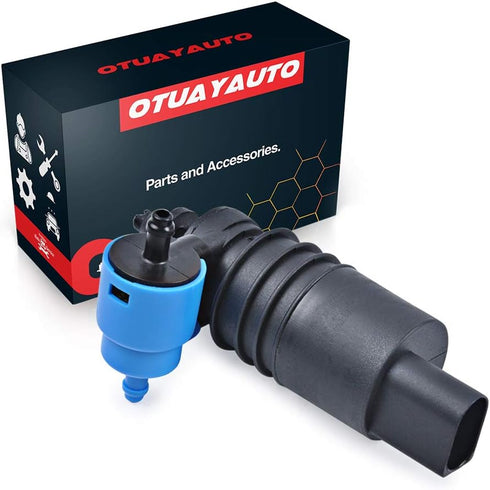 OTUAYAUTO 1J6955651 Windshield Washer Pump for Jeep, Dodge, Chrysler, Volkswagen, Audi, BMW, Chevrolet, Ford - Factory OE Style with Grommet...