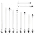 11 Pcs Lab Micro Spoon and Spatula Set, Stainless Steel Double-Ended Lab Spatulas Sampling Spoons Micro Scoopulas Weighting Set...