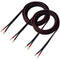 12 AWG HD Premium Soft Touch HiFi Speaker Cable (2 Pack, 3 Feet), 12 Gauge Banana Speaker Wire with Banana Plugs for Bi-Wire Bi-Amp HiFi Surround ...