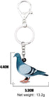 Acrylic Cute Pigeon Keychain Charms Bird Keyring Jewelry For Women Girls...