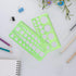 Giantree Circle Templates Measuring Ruler, 2Pcs Circle Stencil Geometry Ruler Geometric Drawing Stencil Ruler Digital Drawing Set for Office and S...