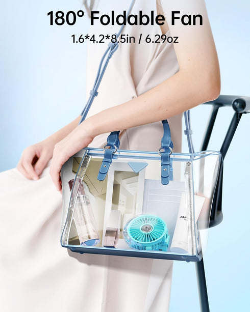 SWEETFULL Portable Misting Fan - 180° Foldable Handheld Personal Fan with Mist Spray, 3 Speeds, 30ml Water Tank, USB Rechargeable - Ideal for Trav...