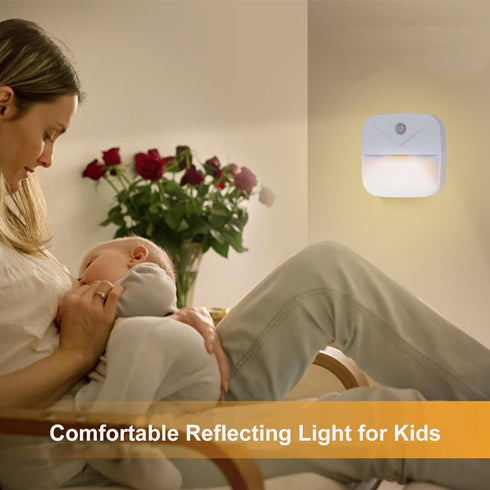 [4 Pack LED Night Lights, Nightlights with Dust-to-Dawn Light Sensor, Night Light Plug into Wall Sensor, Soft Light for Kids Adults Kitchen Hallwa...