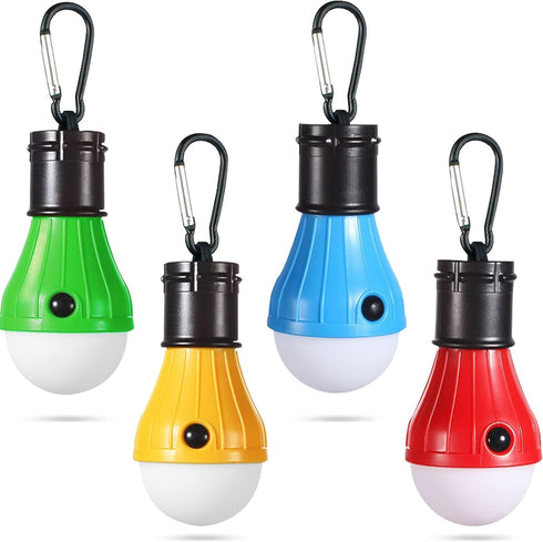 LED Camping Tent Lantern, Portable Outdoor Waterproof Emergency Light Bulb, Battery Powered with Clip Hook, Super Bright, for Hiking, Party?Campin...