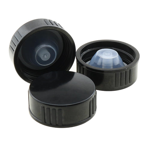 12PCS 28mm Bakelite Cap Phenolic Resin Cap Black Polyethylene Sealing Screw Suitable for Food and Cosmetics and Pharmaceutical Hard and Soft Packa...