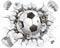 17"x16" 3D Soccer Football Cracked Wall Stickers Vinyl Decals Removable Decor for Living Room Kids Room Baby Nursery Boys Bedroom...