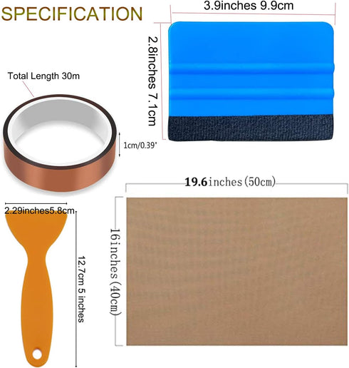 Teflon Sheet for Heat Press T Shirt Teflon Paper Heat Tape for Sublimation Heat Resistant Transfer Tape 1 Set T Shirt Alignment Ruler Guide to Cen...