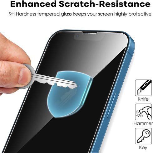 JETech Full Coverage Screen Protector for iPhone 13/13 Pro 6.1-Inch, Tempered Glass Film with Easy Installation Tool, Case-Friendly, HD Clear, 3-P...